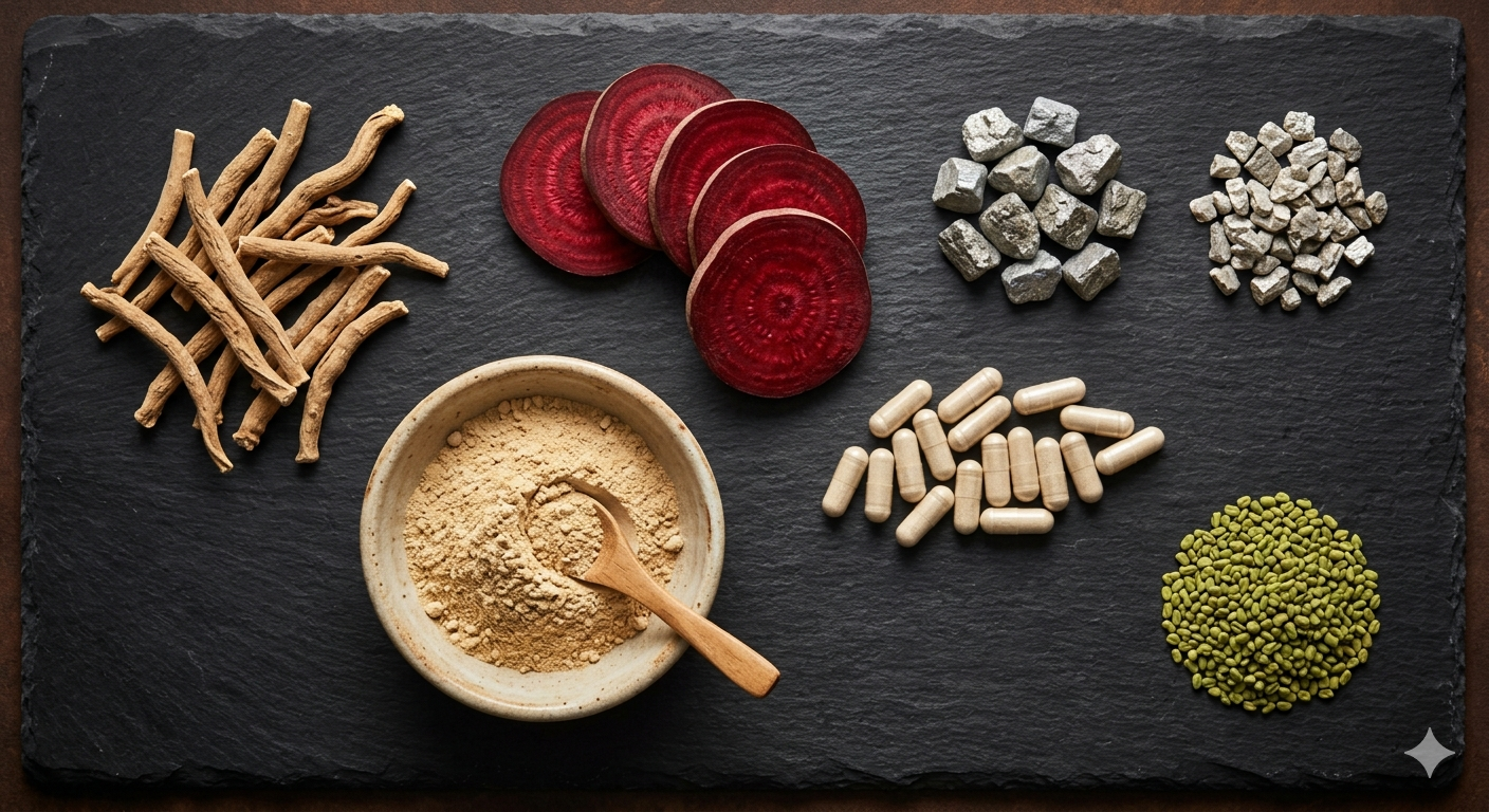 Natural botanical ingredients and micronutrients used in male health supplementation